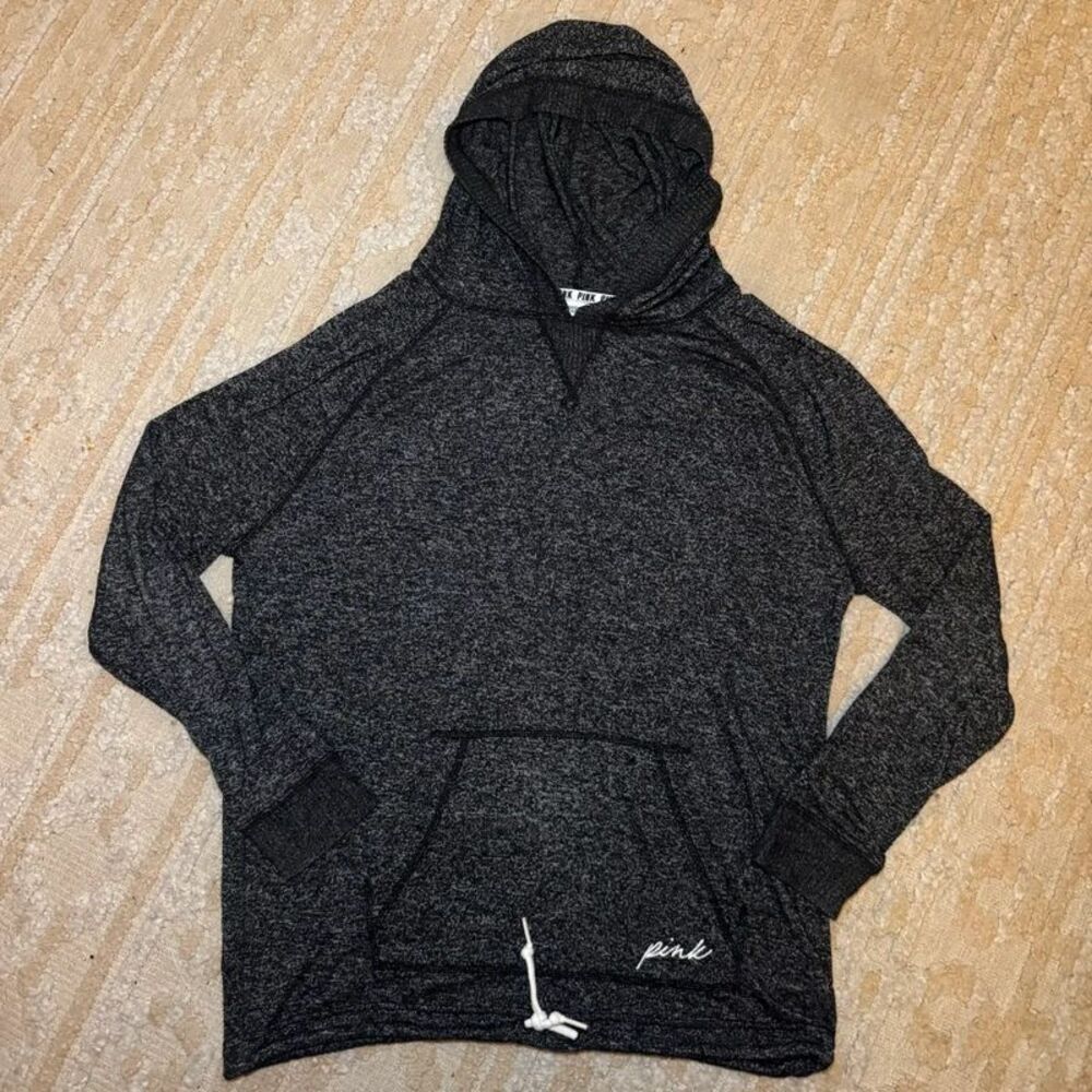 PINK Victoria’s Secret Oversized Gray Hoodie Pullover Small S